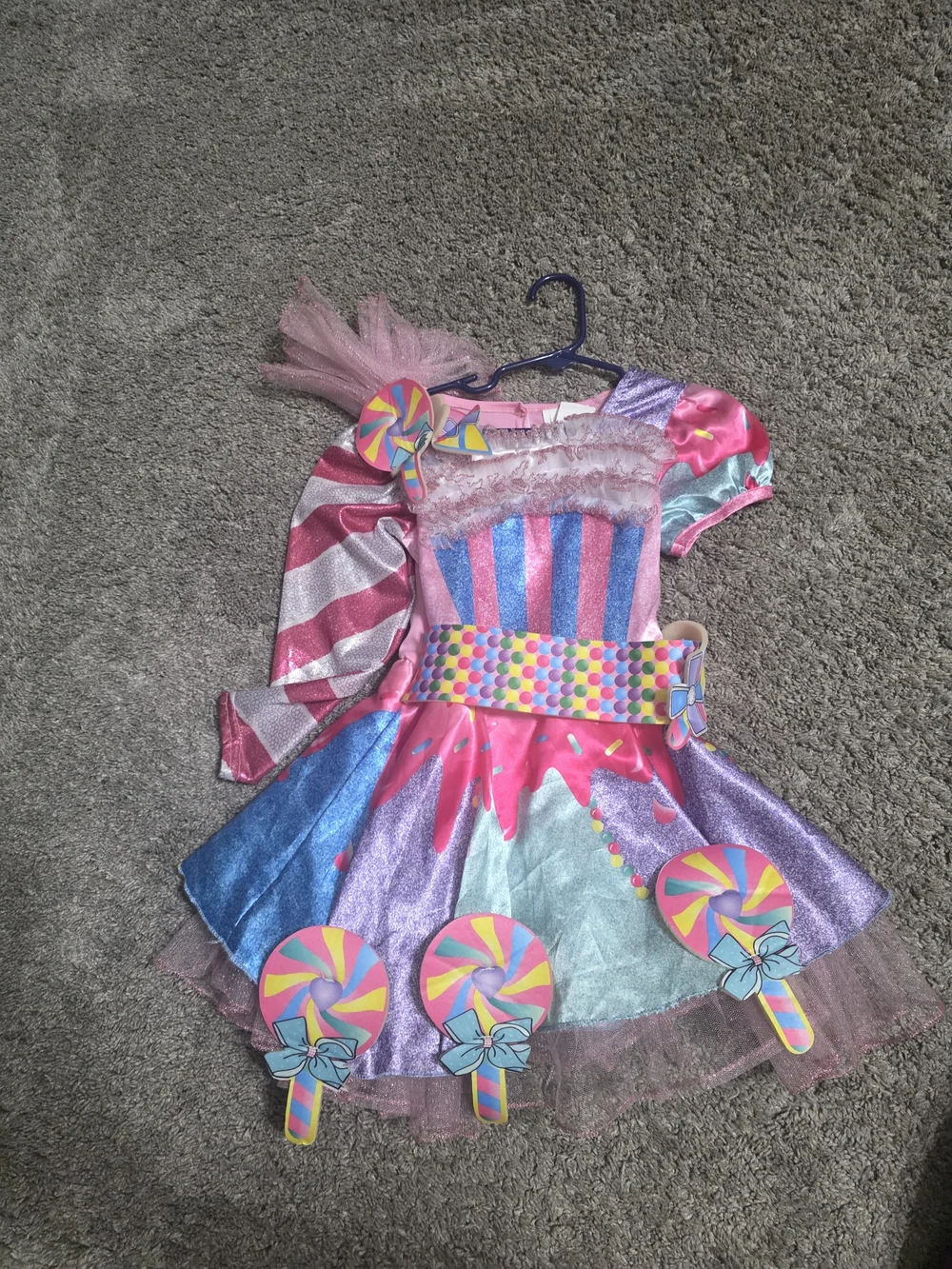 Kids Pink Multicolor Jojo Candyland Costume Dress